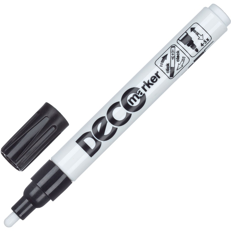 Изображение товара Промышленный лаковый маркер Ico DECO черный 2-4 мм для долговечной маркировки