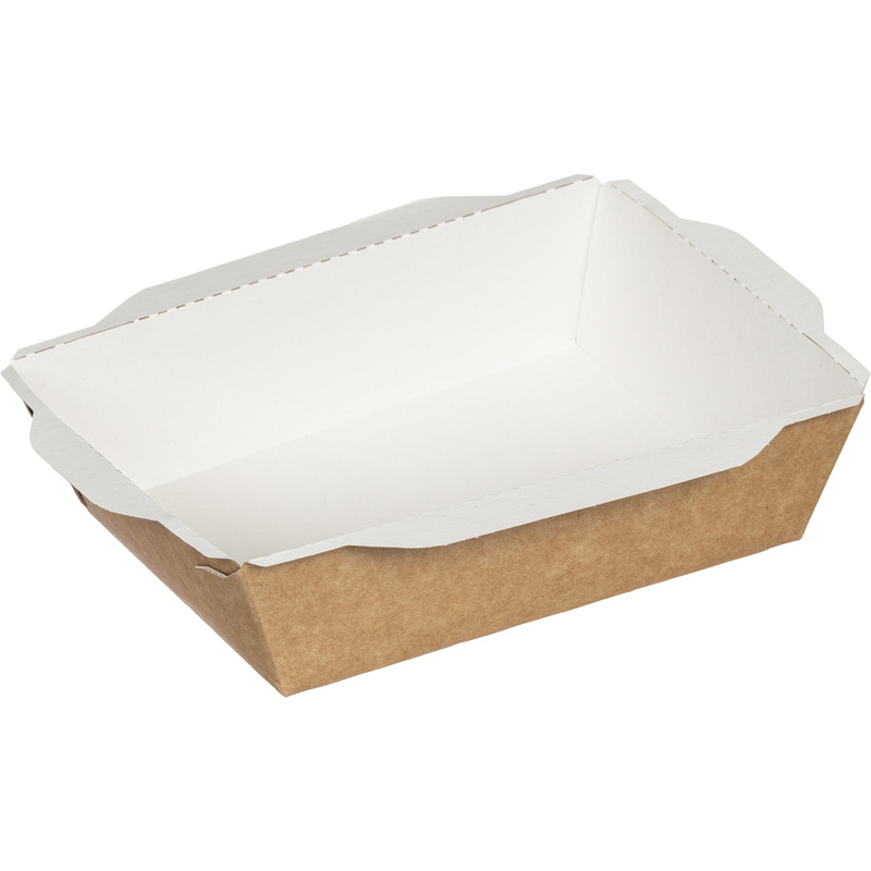 Изображение товара Контейнер бумажный без крышки DoEco Opsalad 164x115x45 мм 500 мл крафт (600 штук в упаковке)