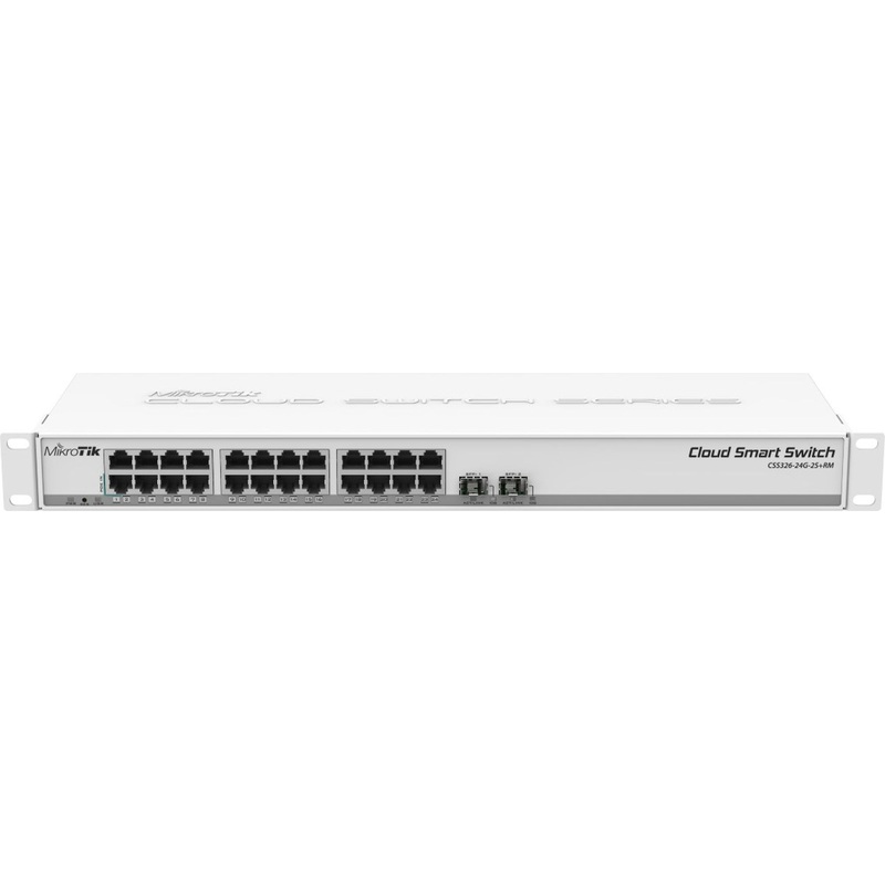 Изображение товара Коммутатор MikroTik CSS326-24G-2S+RM управляемый, 24 LAN порта, SFP, стальной корпус