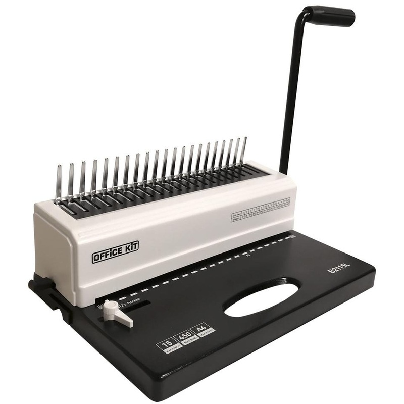 Изображение товара Брошюровщик Office Kit B2115L механический пластиковая пружина А4 15 листов