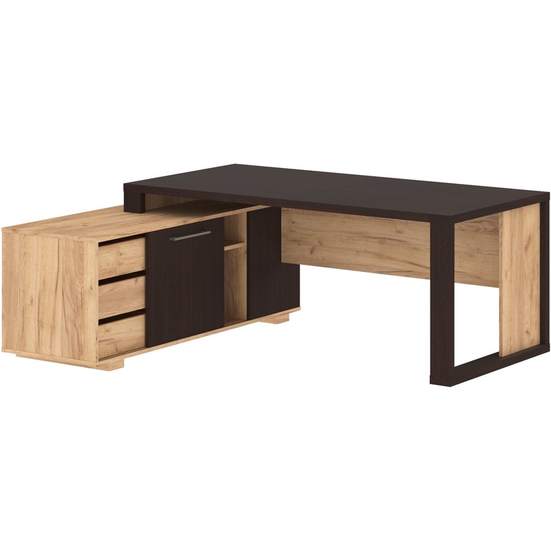 Изображение товара Угловой офисный стол Alto ACT 1916.A L с тумбой левый венге магия дуб бофорд