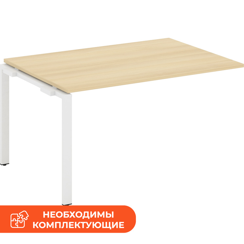 Изображение товара Элемент стола для переговоров SN-6P.NSPRG-001.3 акация лорка/белый 980х980х750 мм