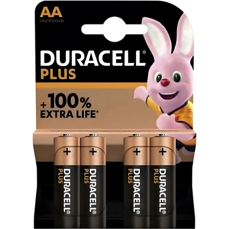 Изображение товара Батарейка AA Duracell Plus RPL00667 (4 штуки) - алкалиновая