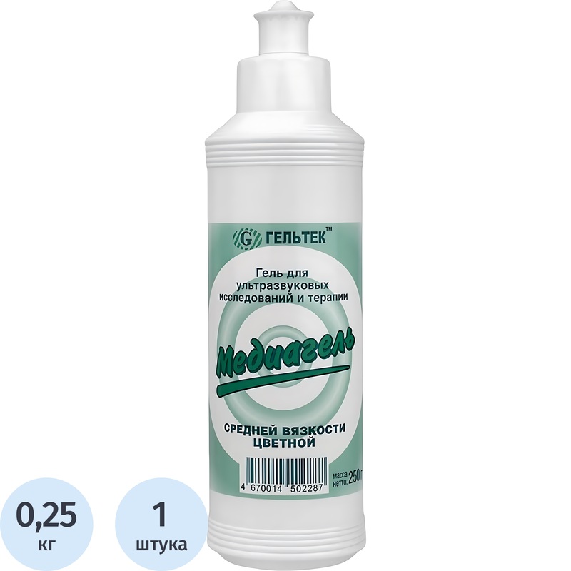 Изображение товара Гель для УЗИ Медиагель средней вязкости цветной 250 г