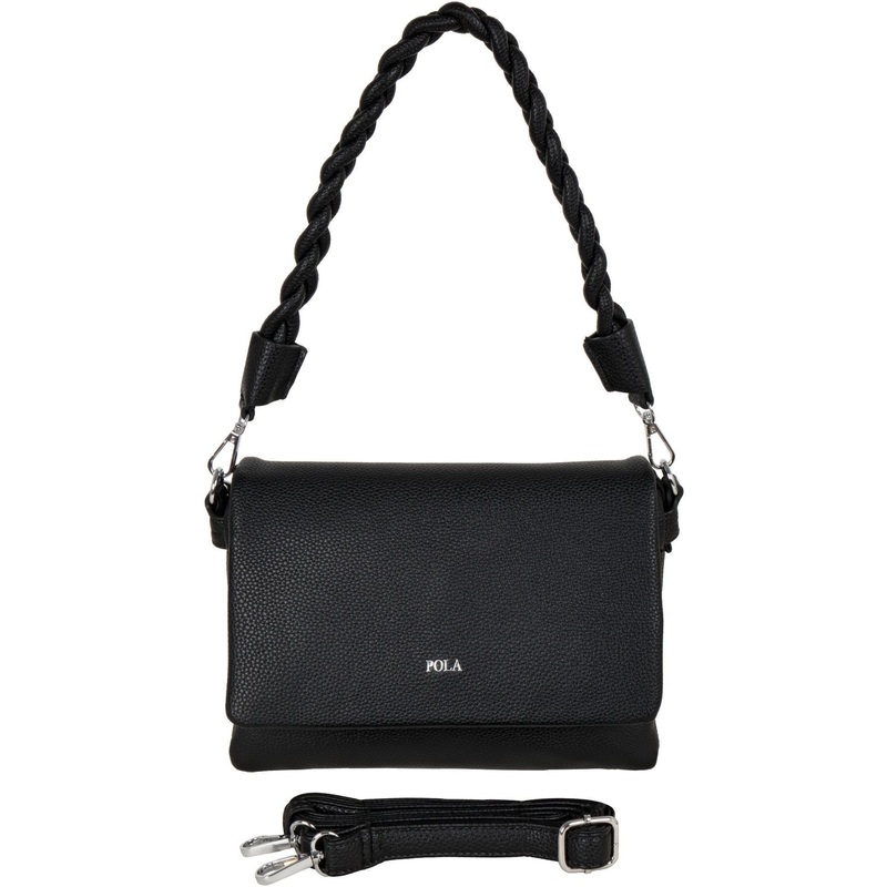 Изображение товара Стильная женская повседневная сумка Pola из искусственной кожи черная