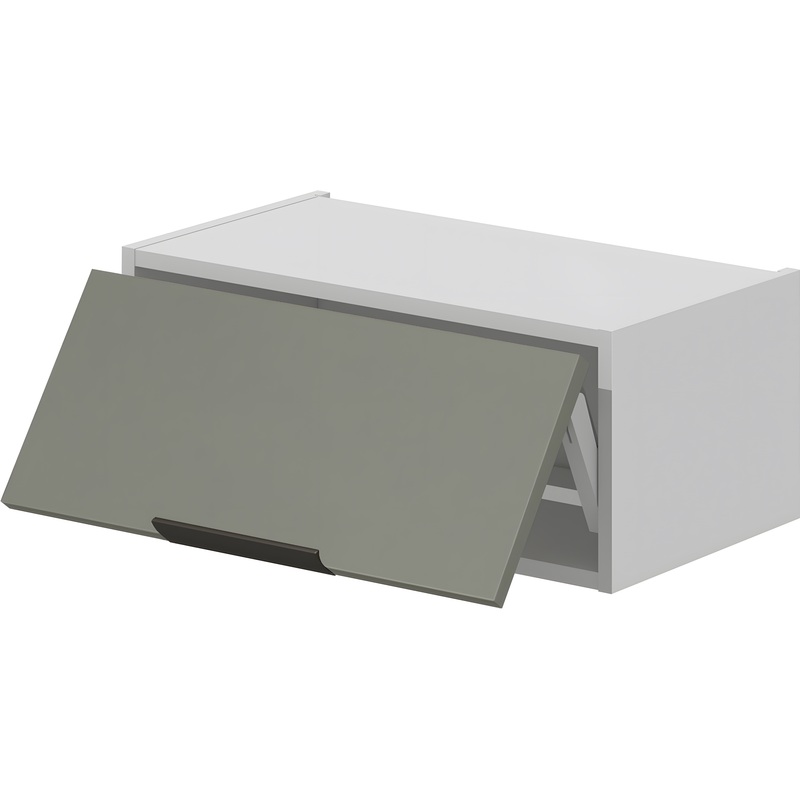 Изображение товара Кухонный навесной шкаф VOK WK_36_80 платиновый зелёный белый шагрень