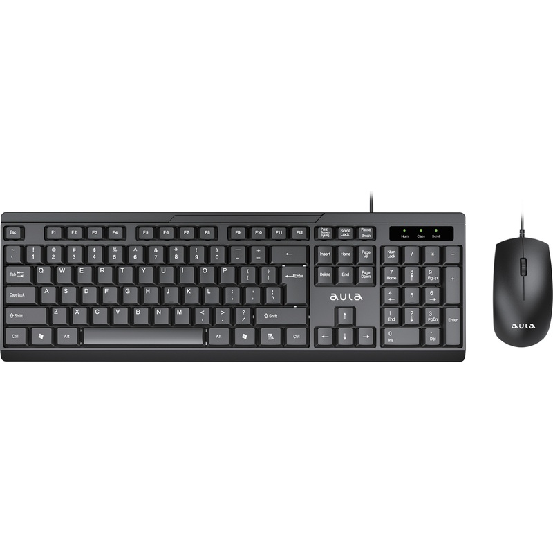 Изображение товара Комплект клавиатура и мышь Aula AC101 проводной USB русский дизайн