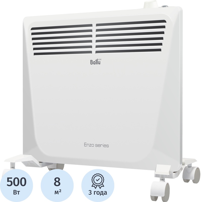 Изображение товара Конвектор Ballu Enzo BEC/EZMR-500 белый 500 Вт для помещений до 10 кв.м