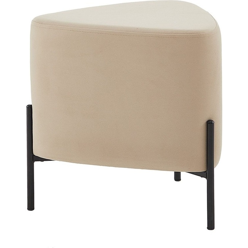 Изображение товара Пуф Gloria бежевый (велюр, 400х400х430 мм)