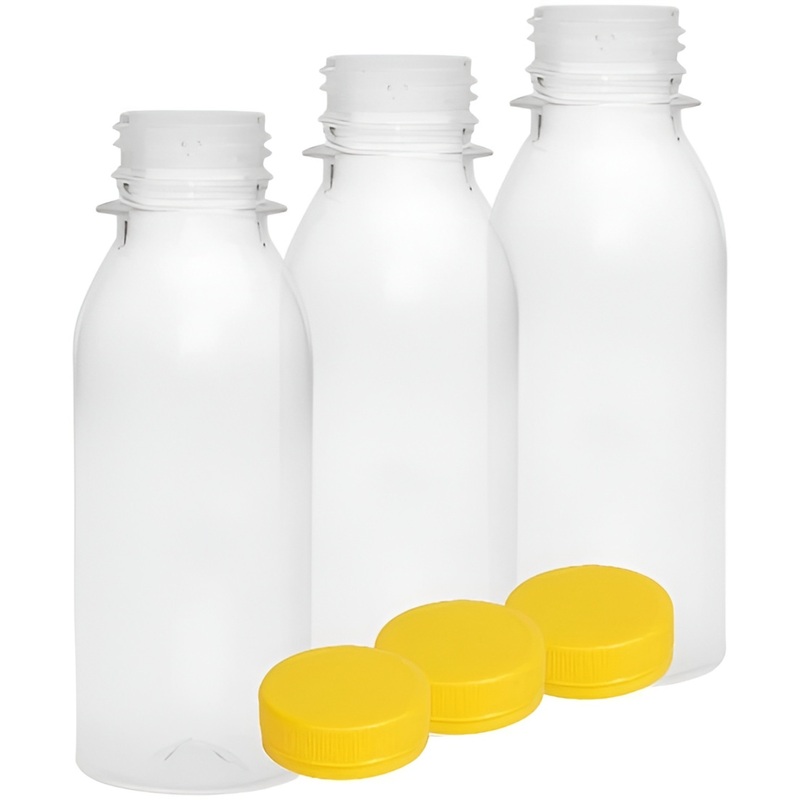 Изображение товара Бутылка круглая 300 мл ПЭТ прозрачная (150 штук в упаковке)