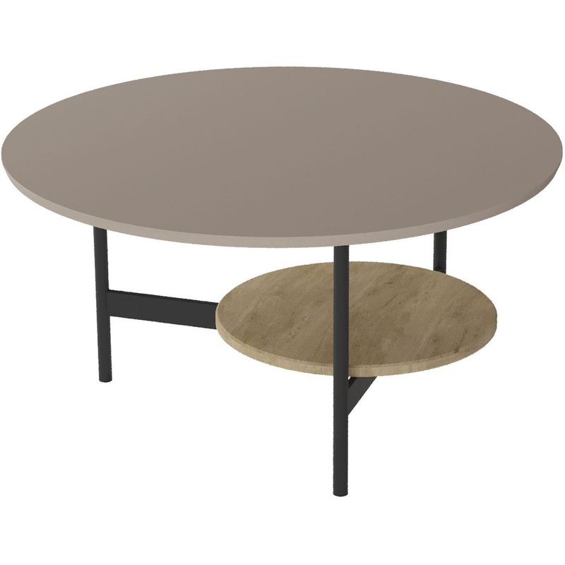 Изображение товара Уценка. Столик журнальный Марио (капучино/чёрный, 780х780х405 мм)