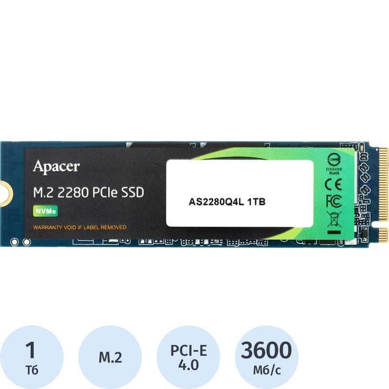 Изображение товара SSD накопитель Apacer AS2280Q4L 1 ТБ (AP1TBAS2280Q4L-1) Изображение товара SSD накопитель Apacer AS2280Q4L 1 ТБ (AP1TBAS2280Q4L-1)