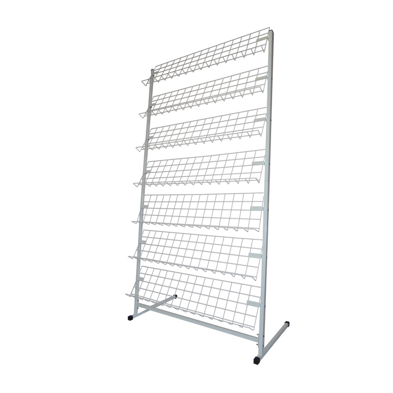 Изображение товара Стойка напольная Attache разборная на 7 лотков белая 180x47x105 см