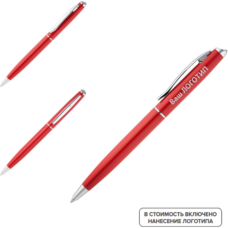 Изображение товара Ручка шариковая автоматическая Проект 111 Phrase 5-15703 синяя толщина линии 1 мм (10 штук в упаковке) с лого