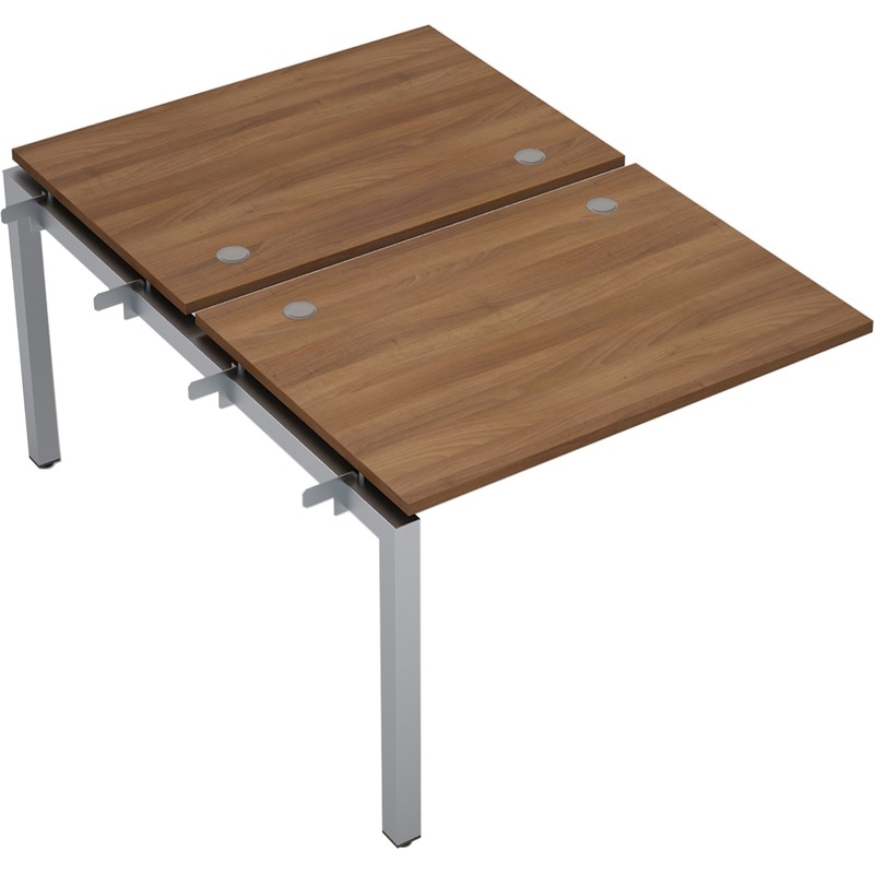 Изображение товара Рабочая станция Avance 6МБС.5277 двухместная (шамони тёмный/алюминий матовый, 1000х1435х750 мм)