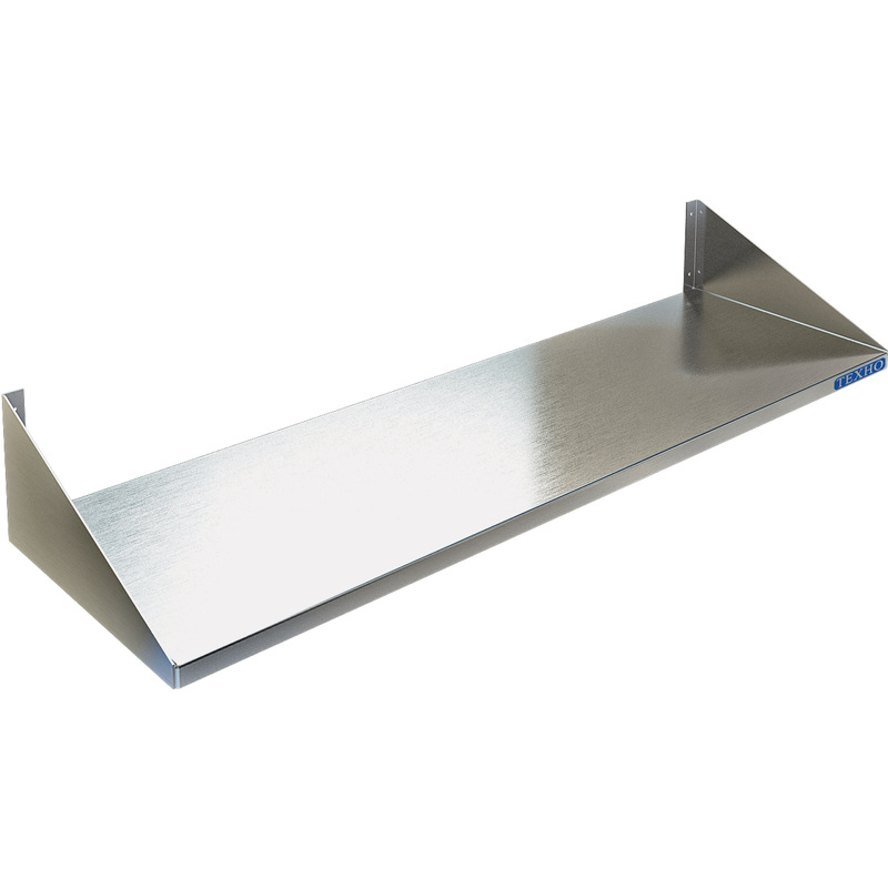 Изображение товара Полка настенная сплошная ПН-411/1500 из нержавеющей стали