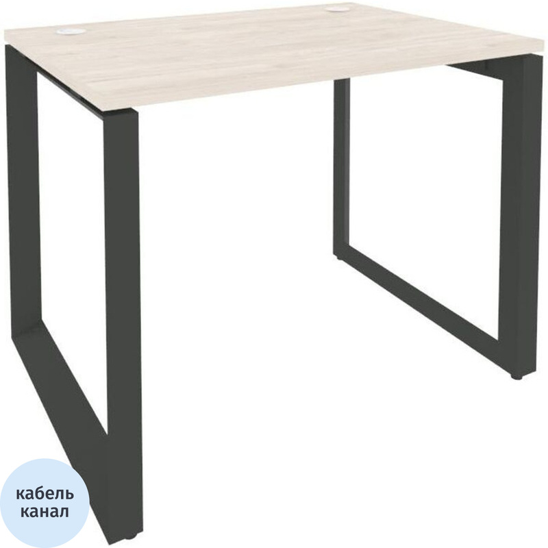 Изображение товара Стол прямой ONIX-О O.MO-SP-1.7 из ЛДСП с кабель-каналом и металлическим каркасом