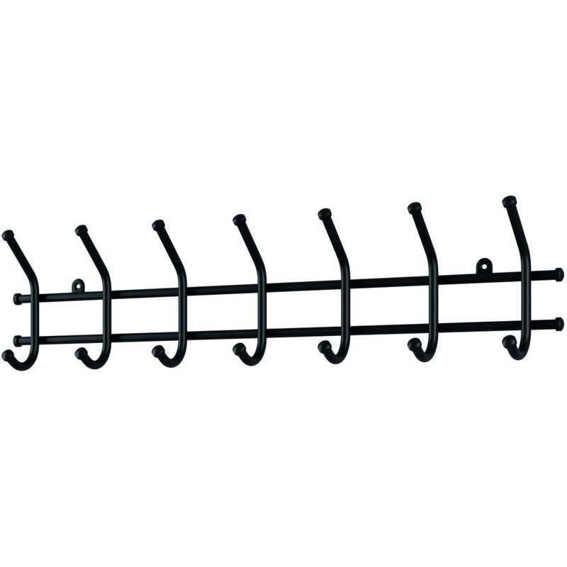 Изображение товара Настенная вешалка ВН 66 чёрная 705х80х168 мм