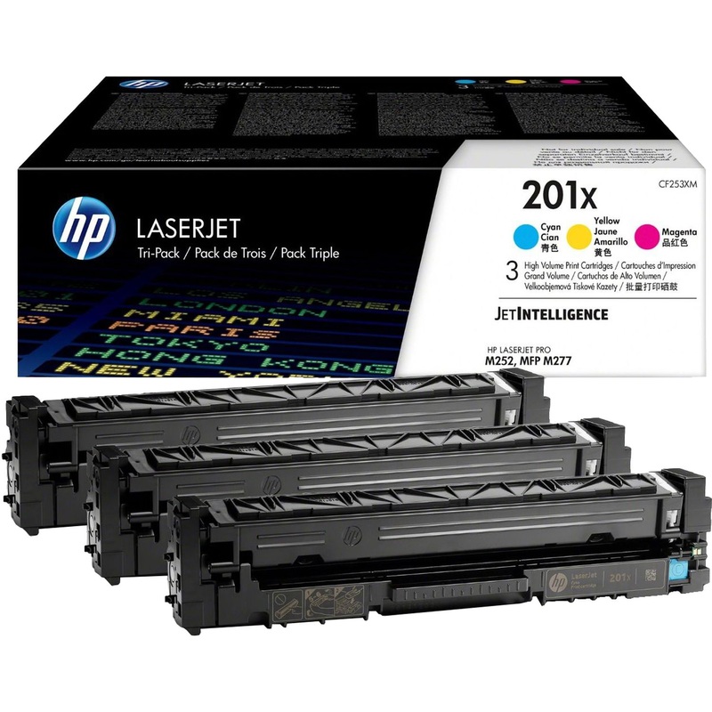 Изображение товара Набор картриджей HP 201X CF253XM цветной повышенной емкости оригинальный