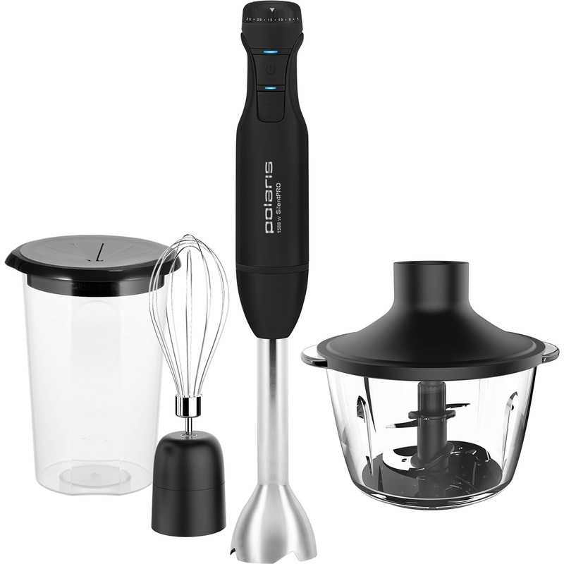 Изображение товара Погружной блендер Polaris PHB 1510GL Silent 1500W 25 скоростей нержавеющая сталь