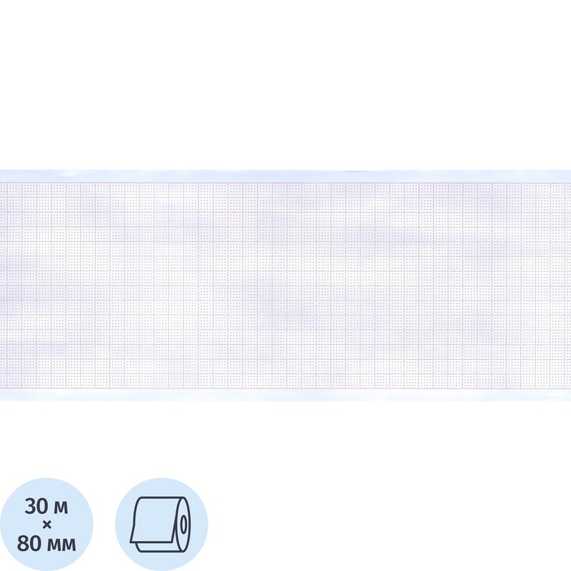 Изображение товара Бумага для ЭКГ 80 мм 30 м 12 мм наружняя намотка 3 рулона в упаковке
