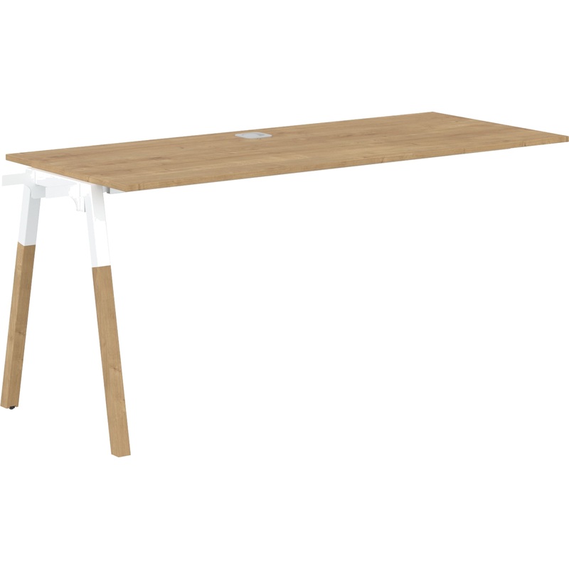 Изображение товара Стол приставной Forta FIST 1567 дуб гамильтон/бук белый современные размеры