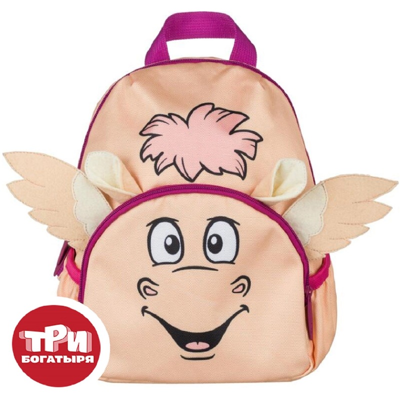 Изображение товара Дошкольный рюкзак Комус Три богатыря бежевый для малышей, вместительный легкий