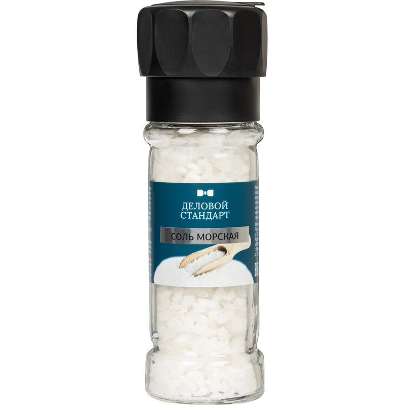 Изображение товара Морская пищевая соль в мельнице 100 г Деловой Стандарт с микроэлементами
