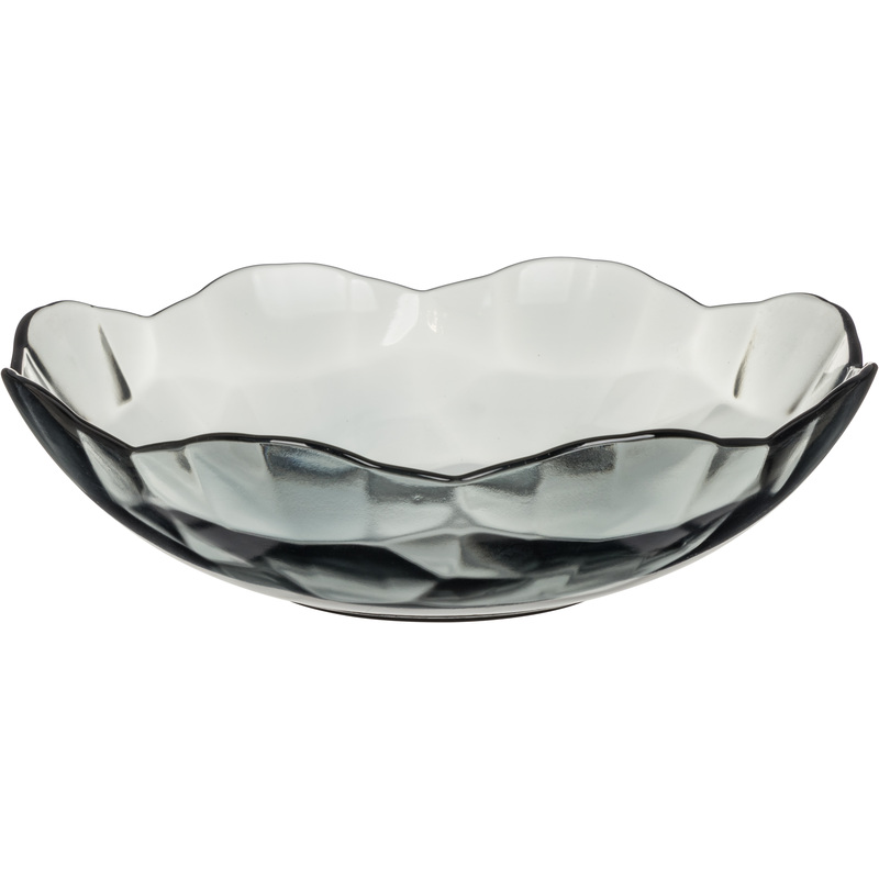 Изображение товара Тарелка суповая Idiland Crystal стекло 19 см светло-серая 6 штук