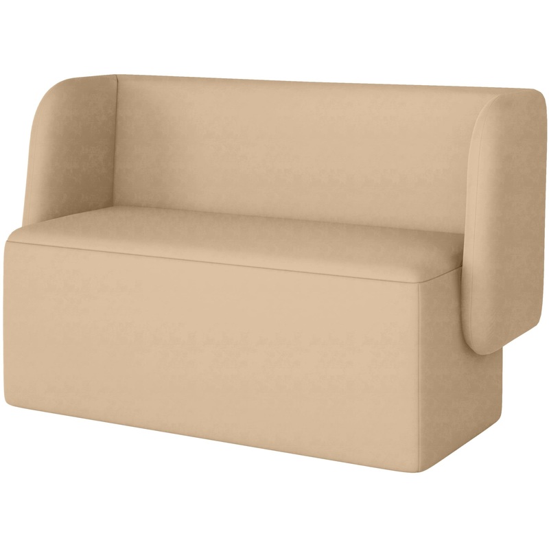 Изображение товара Диван двухместный Стримлайн Д5-02 бежевый, ткань, сборка не требуется