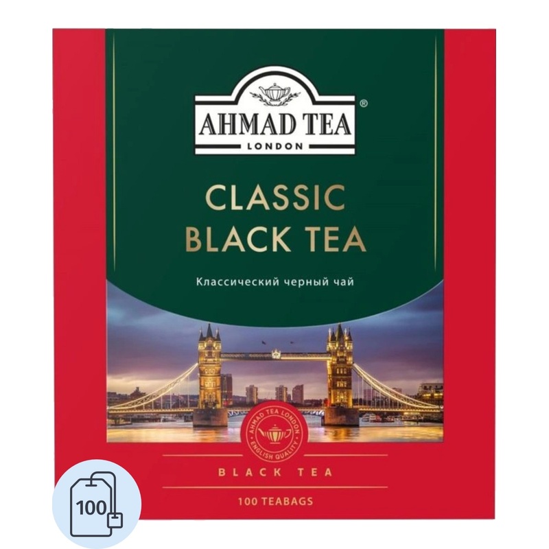 Изображение товара Чай черный Ahmad Tea Classic Black Tea 100 пакетиков - вкус и качество