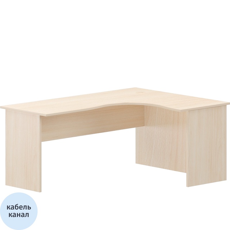 Изображение товара Угловой стол Арго А-206.60 правый из ЛДСП с кабель-каналом, размер 1600х1200 мм