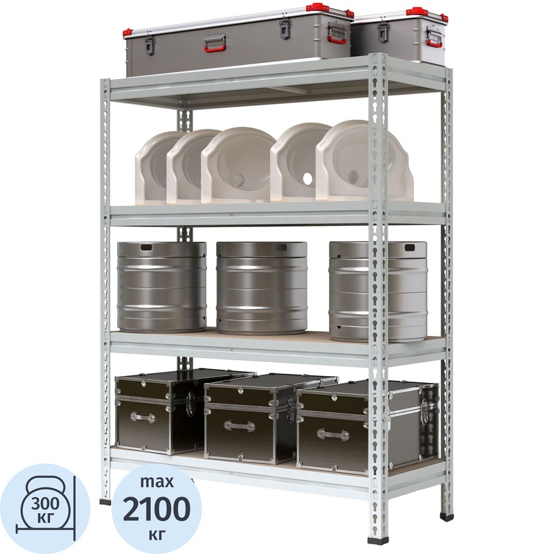 Изображение товара Металлический стеллаж МС-Т 15764-2.0 для хранения грузов