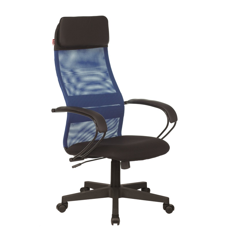 Изображение товара Уценка.Кресло для руководителя Easy Chair 655 TTW синее/чёрное (искусственная кожа/сетка/ткань, пластик). уц_меб