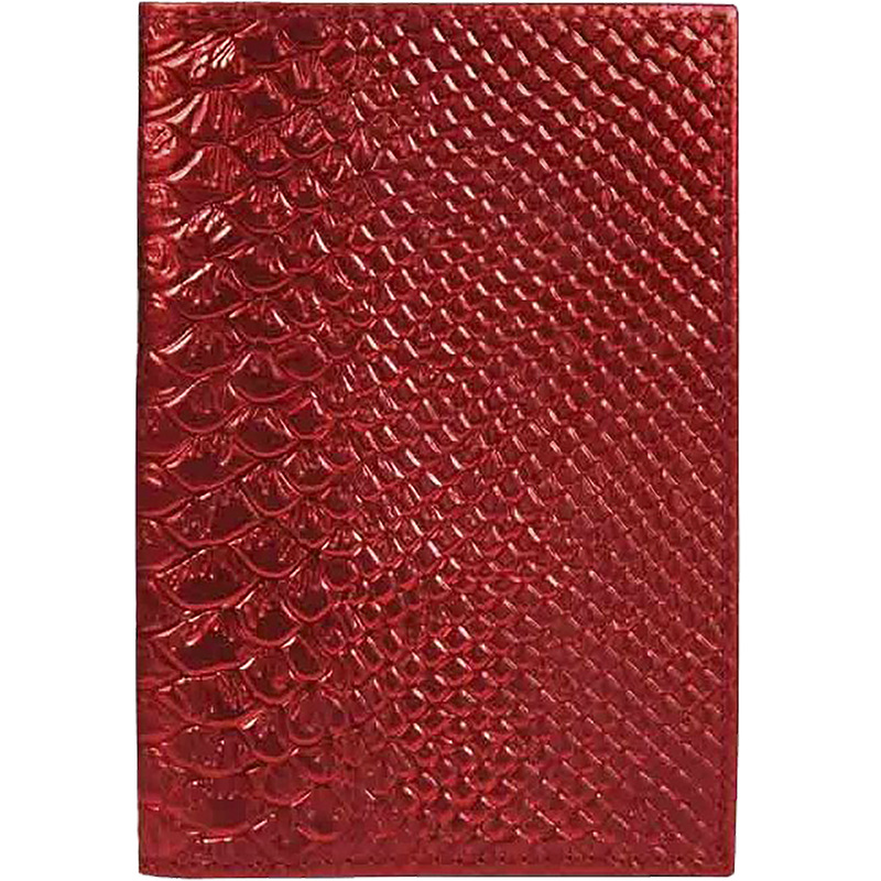 Изображение товара Обложка для паспорта натуральная кожа красная