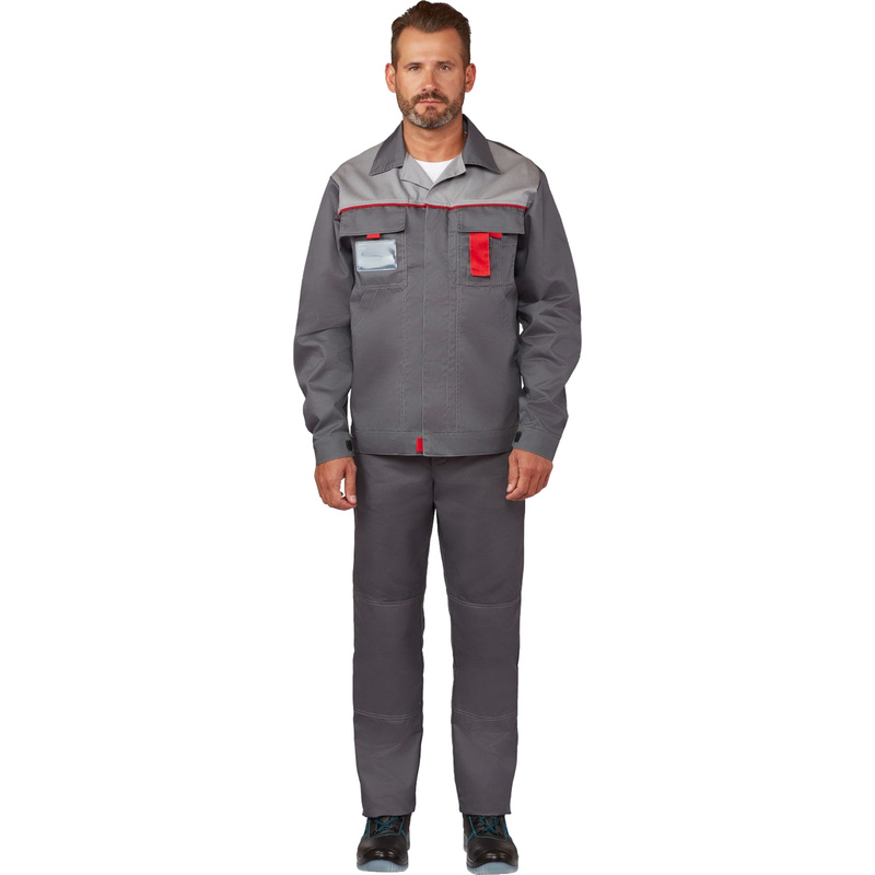 Изображение товара Костюм рабочий летний мужской л10-КПК темно-серый/светло-серый (размер 48-50, рост 158-164)