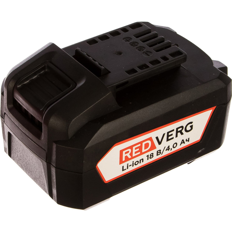 Изображение товара Аккумулятор RedVerg 730021 18 В 4 Ач Li-ion слайдер индикатор заряда