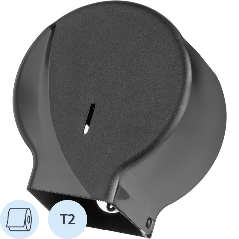 Изображение товара Уценка. Диспенсер для туалетной бумаги рулонной T2 чёрный (R-1310B) Изображение товара Уценка. Диспенсер для туалетной бумаги рулонной T2 чёрный (R-1310B)