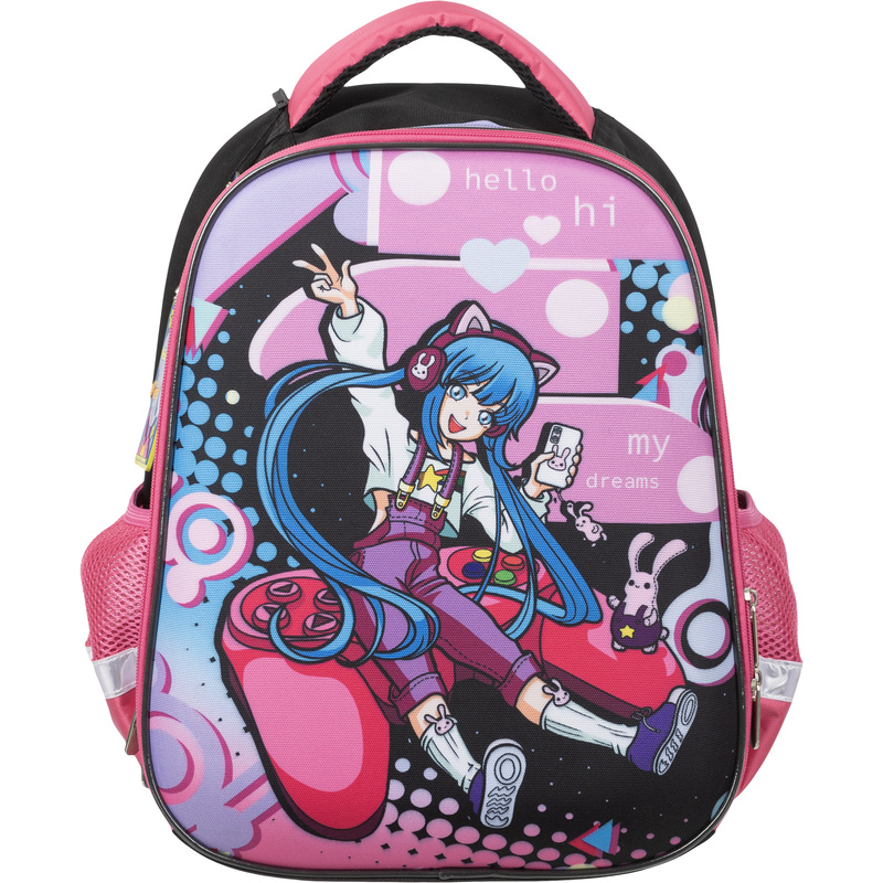 Изображение товара Ортопедический рюкзак для девочек Rainbow Anime Game 18л Комус Класс розовый