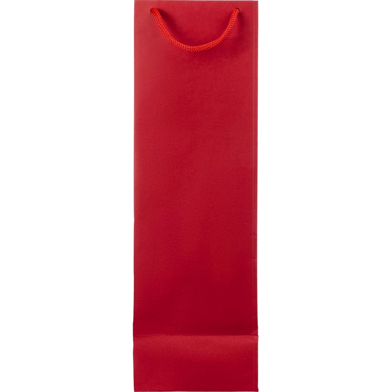 Изображение товара Подарочный пакет под бутылку Vindemia красный 38x12x11.2 см для торжественных подарков
