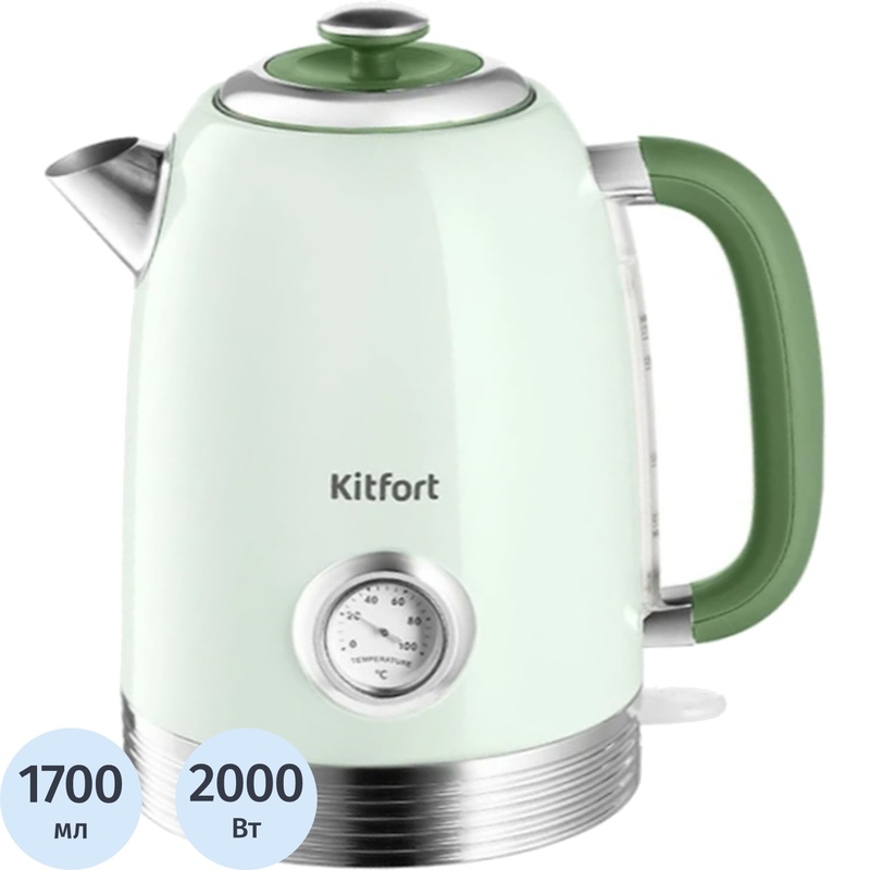 Изображение товара Чайник электрический Kitfort КТ-6604 зелёный