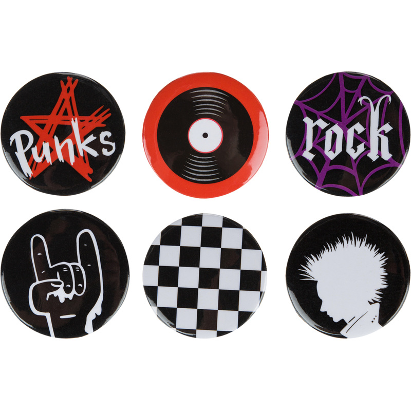 Изображение товара Набор значков Комус Класс Рок 6 штук 38 мм