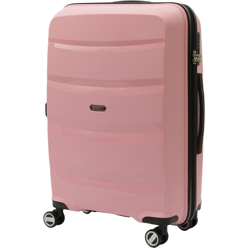 Изображение товара Чемодан Fabretti размер M из полипропилена 82л розовый с TSA и вращающимися колесами