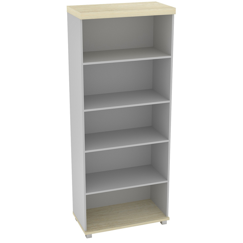 Изображение товара Стеллаж для документов Комус Мебель Easy Director дуб шамони светлый/серый 854x445x2105 мм