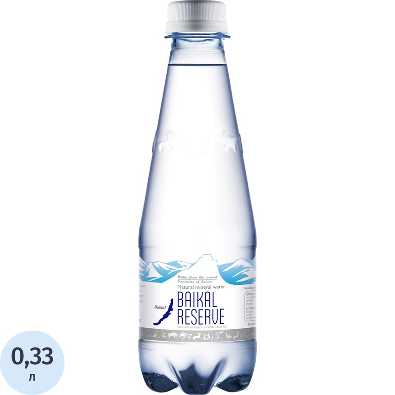 Изображение товара Уценка. Вода минеральная Baikal Reserve лечебно-столовая газированная 0.33 л