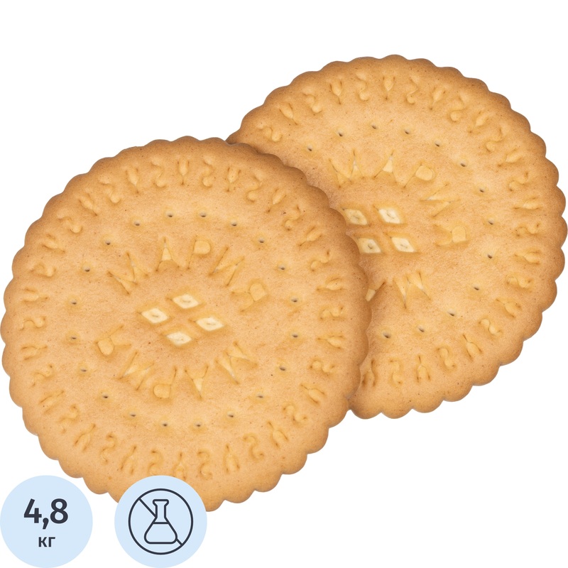 Изображение товара Затяжное печенье Сладкая слобода Мария 4.8 кг натуральное классическое без красителей