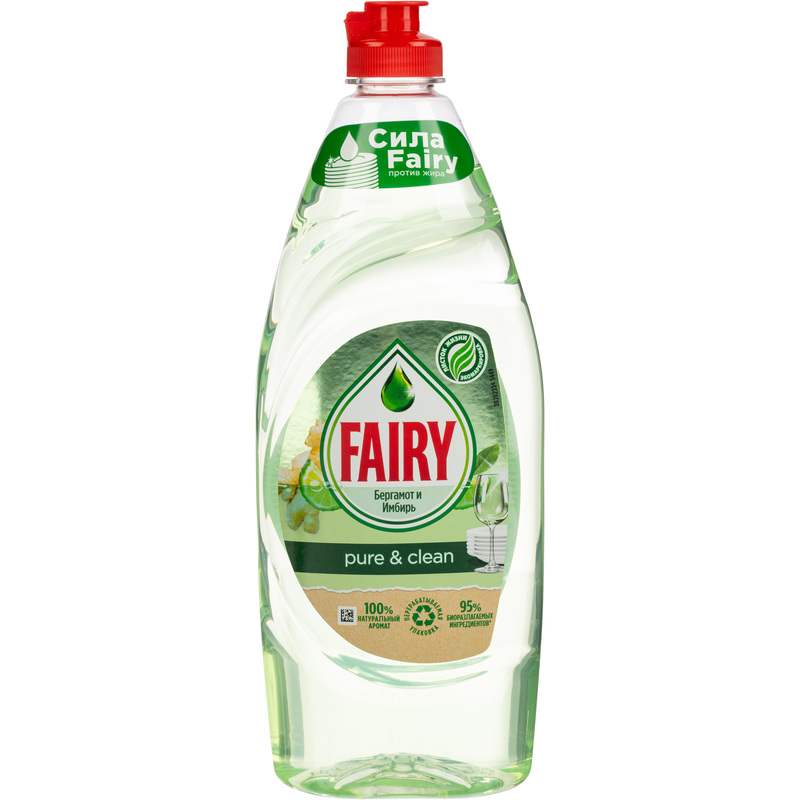 Изображение товара Средство для мытья посуды Fairy Бергамот и Имбирь гель 0.65 л