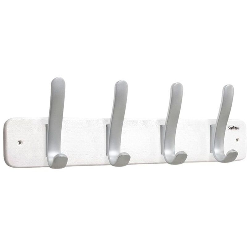 Изображение товара Вешалка настенная Sheffilton SHT-WH20 (белый, 424х77х130 мм, 4 крючка)