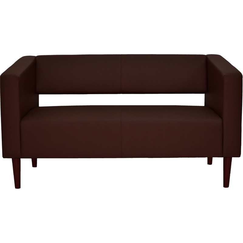 Изображение товара Диван двухместный Ретро Р-2 коричневый экокожа