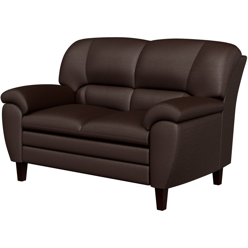 Изображение товара Диван двухместный Bayu коричневый (натуральная кожа с компаньоном)